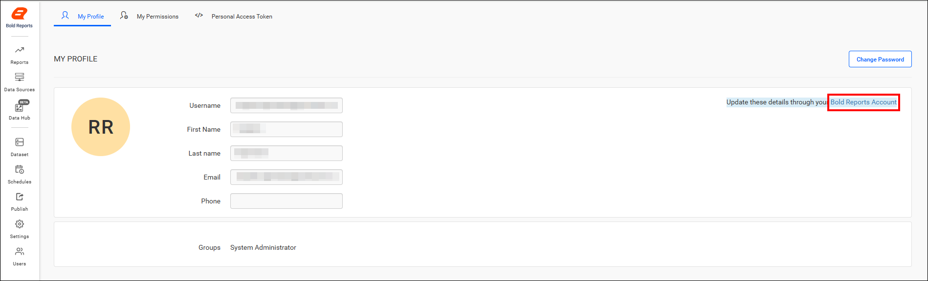 Bold Reports<sup>®</sup> Account