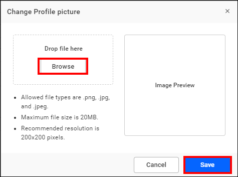 Save profile picture