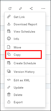 Copy report