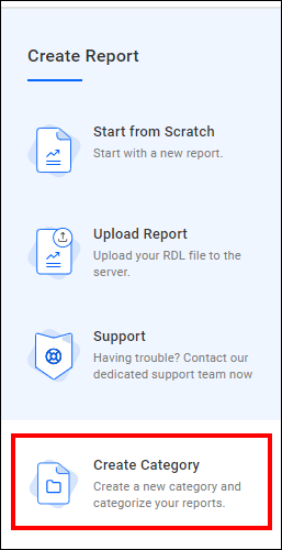Create category button