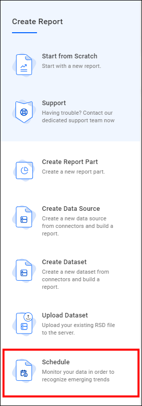 Create Schedule