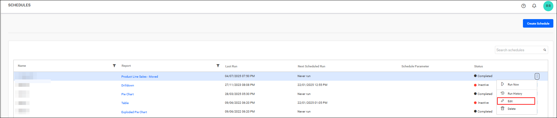 Enable Disable Schedule
