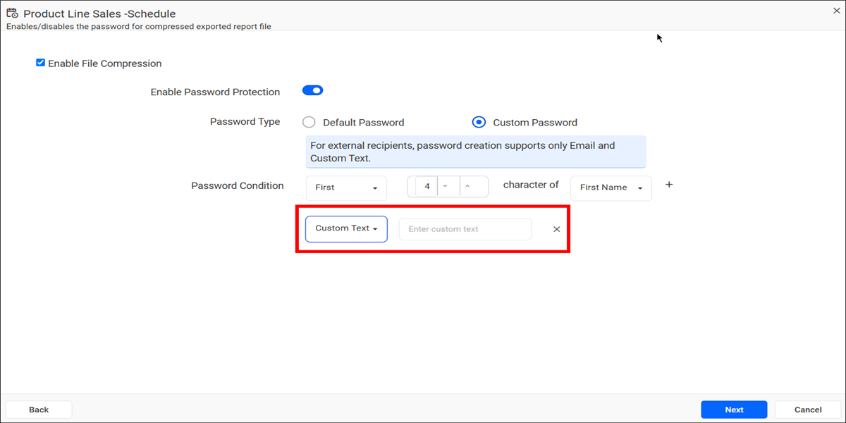 Custom Password