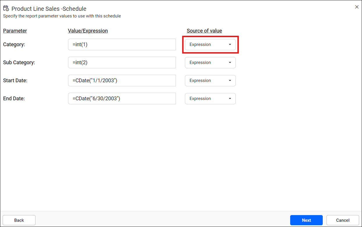 Set Parameter