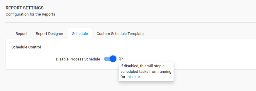Disable Process Schedule
