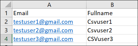 Import from CSV - Add users into CSV file