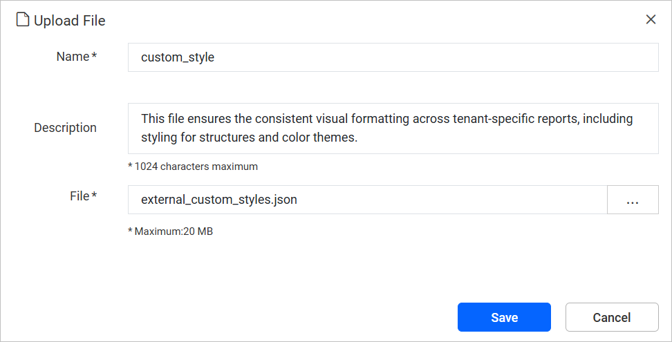 Custom style upload