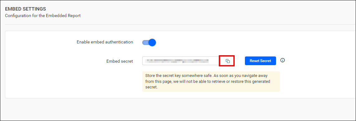 Copy secret key