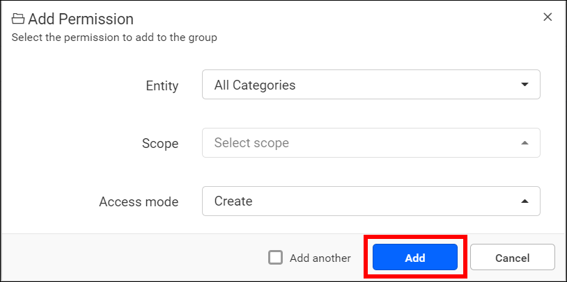 Add permission to group