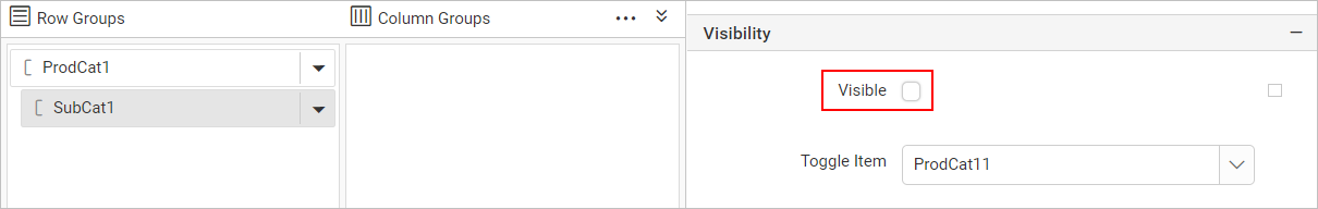 Hide group visibility on preview