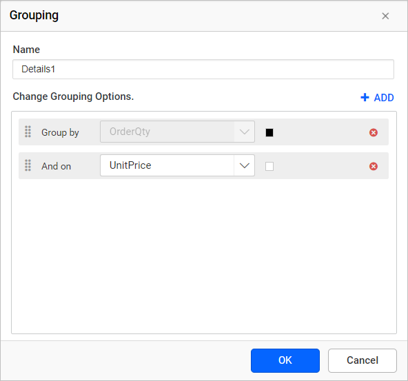 after reorder fields in group