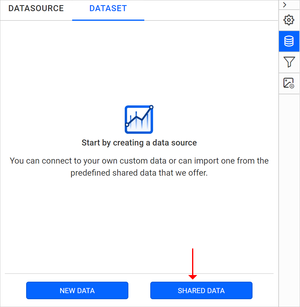 Click on shared data button