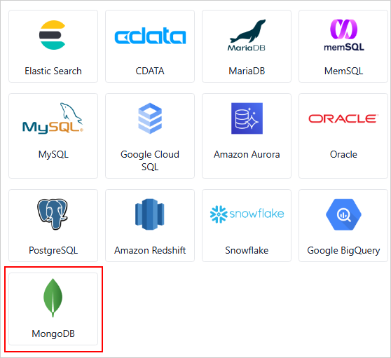 Connection types panel