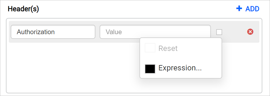 Choose expression option