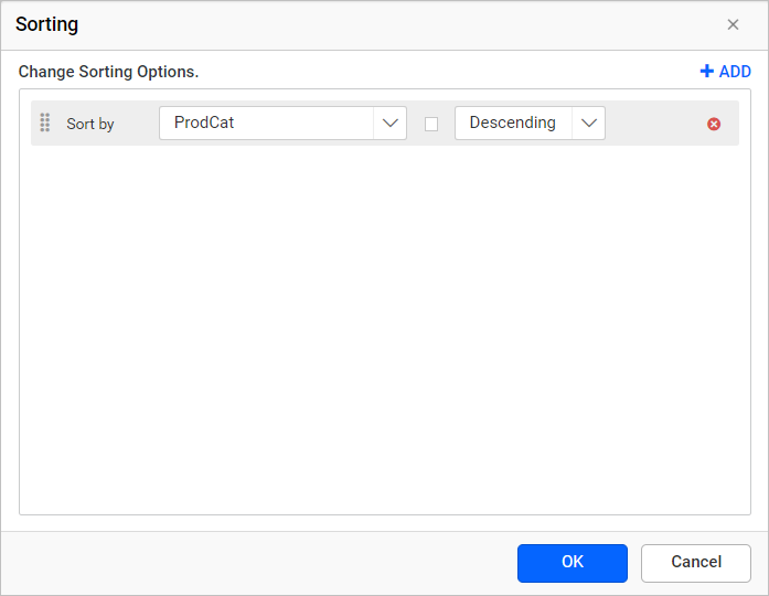 Filter dialog