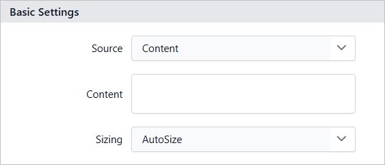 html custom reportitem basic settings