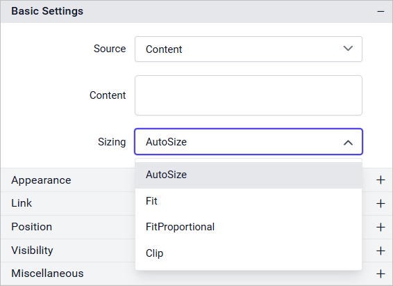 html sizing property
