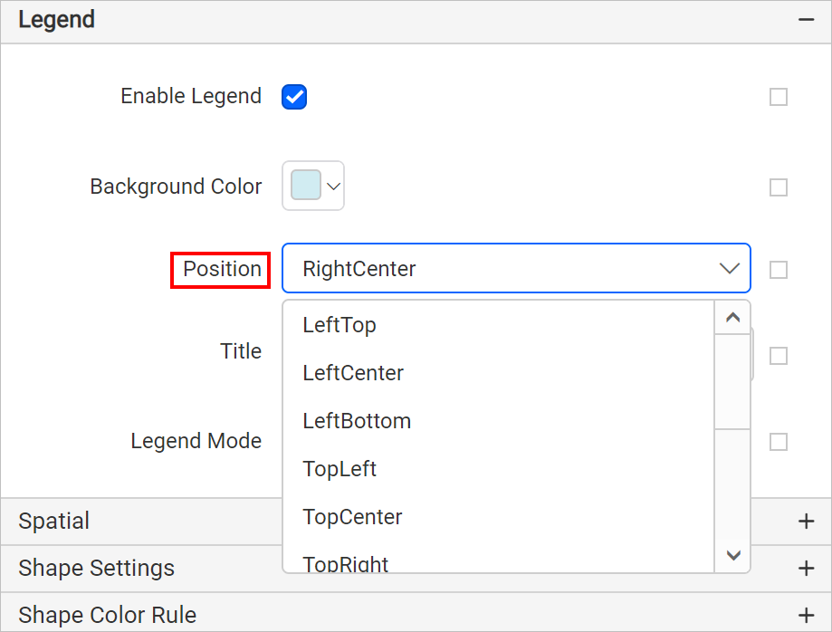 Legend position