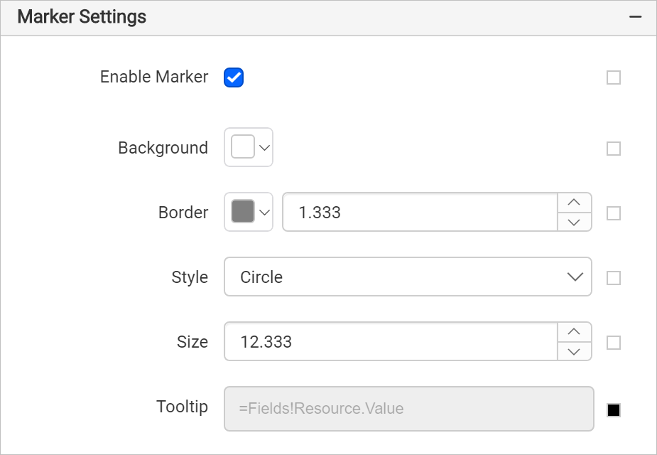 Marker settings