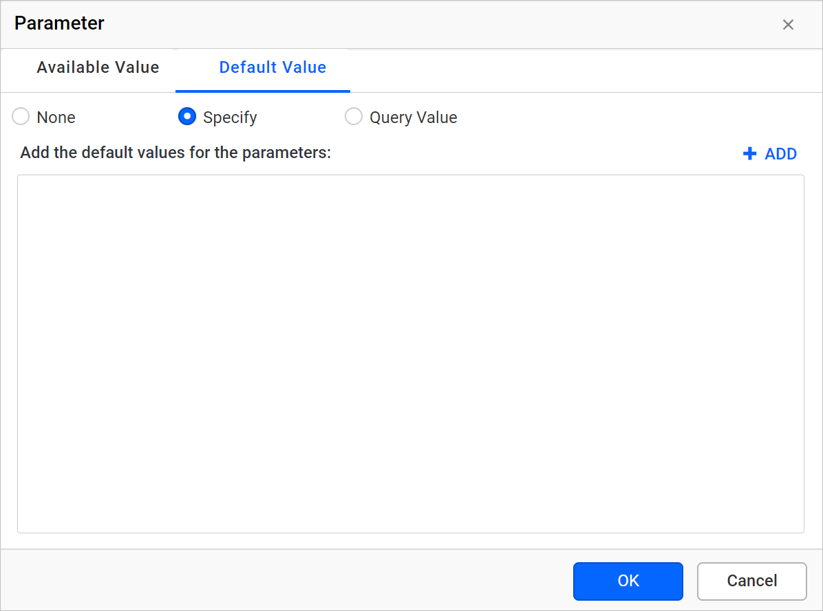 Default specify option