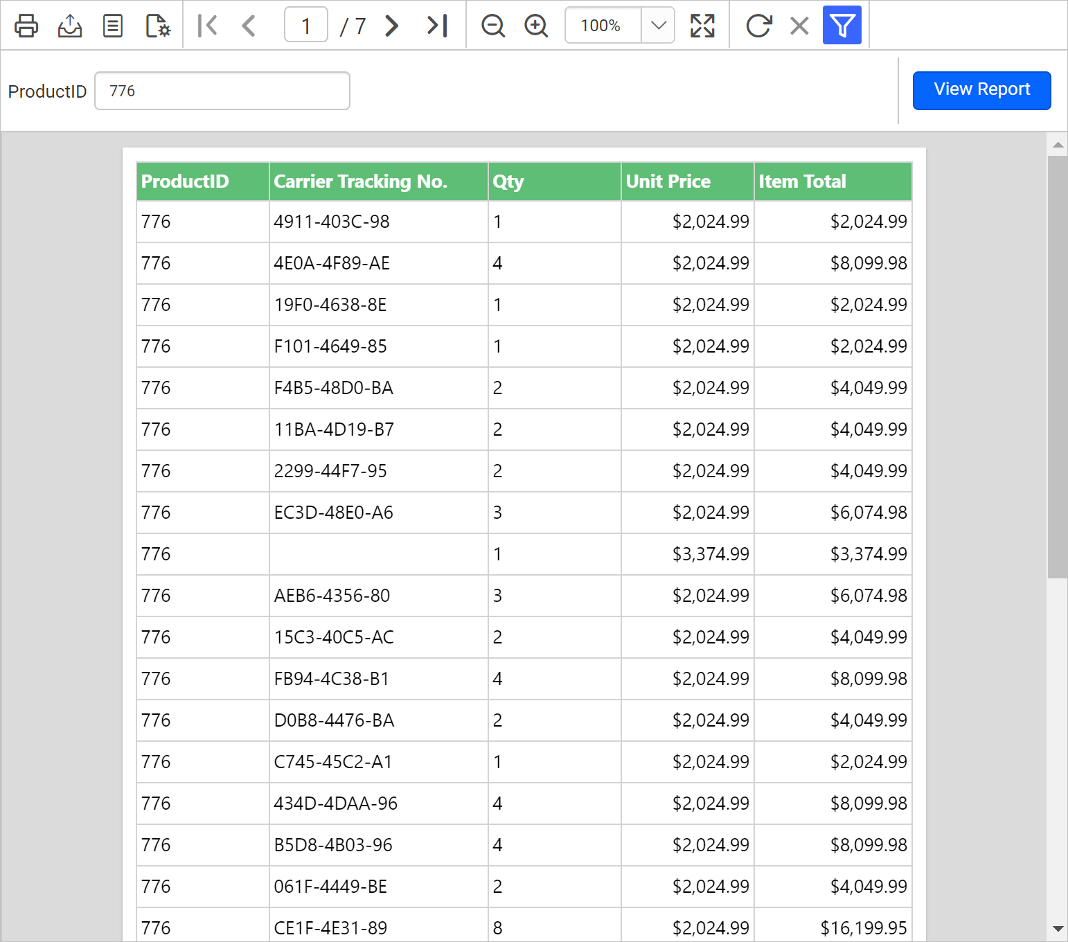 Default tab query value output