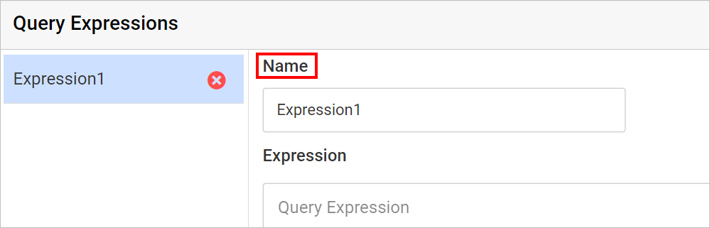 Query expresssion dialog