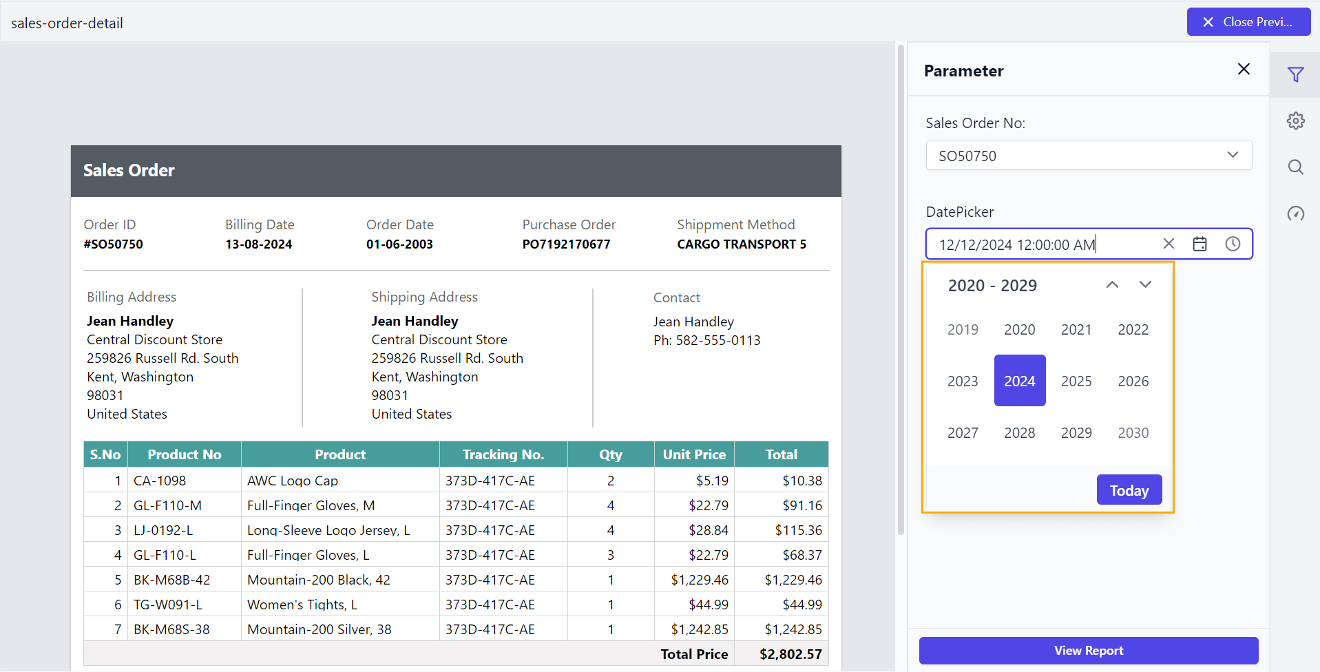 Preview of date start level as decade in Report Viewer