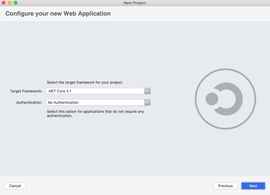  Select .NET Core Target Framework