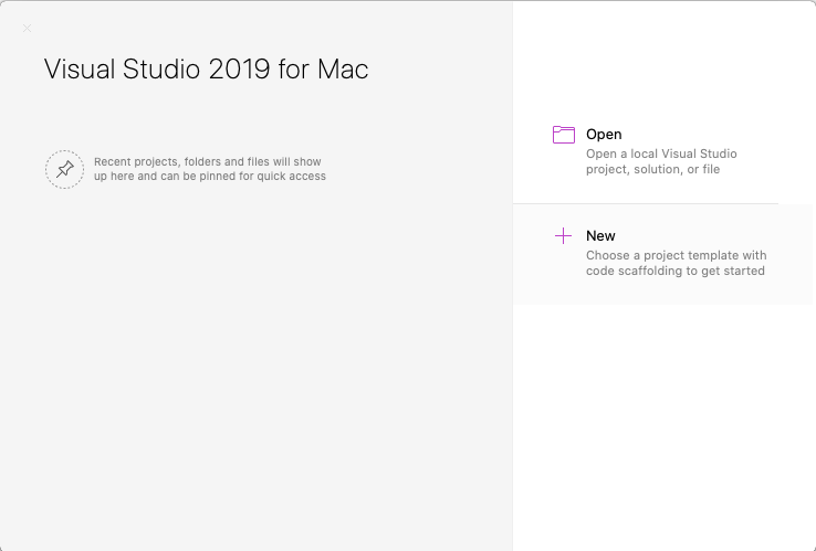 Creating a new ASP.NET Core Application in Mac