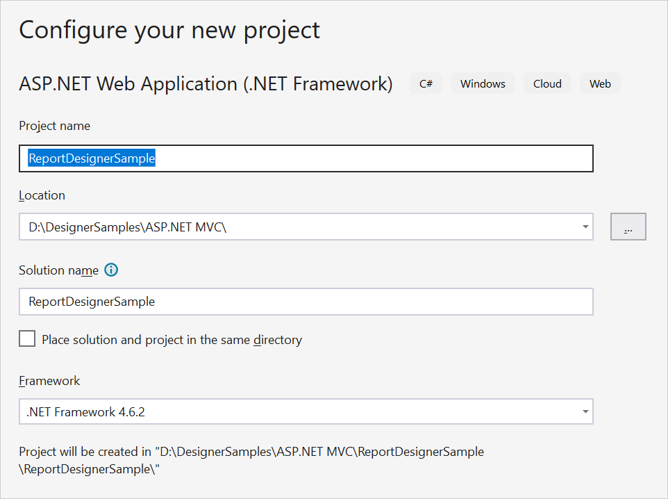 Project Creation Wizard