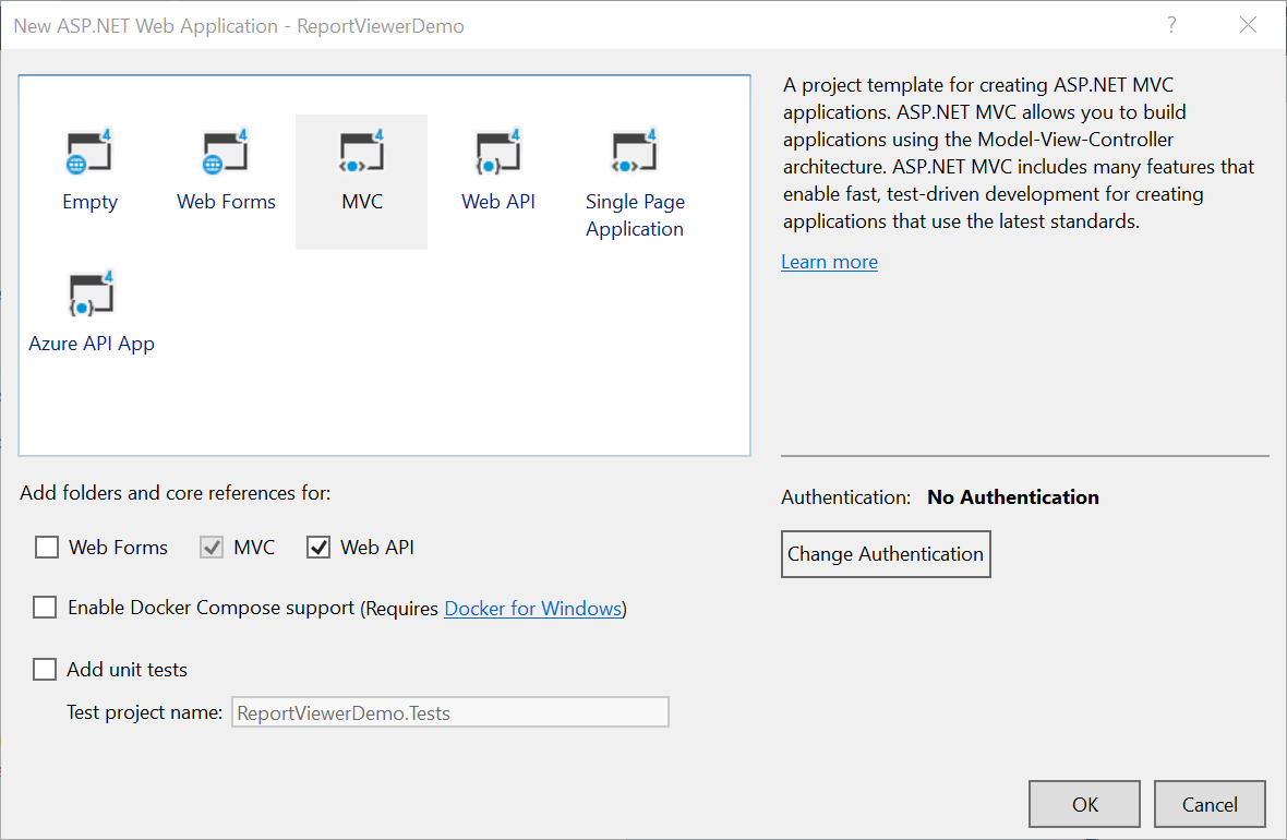 Asp.Net MVC5 web application template