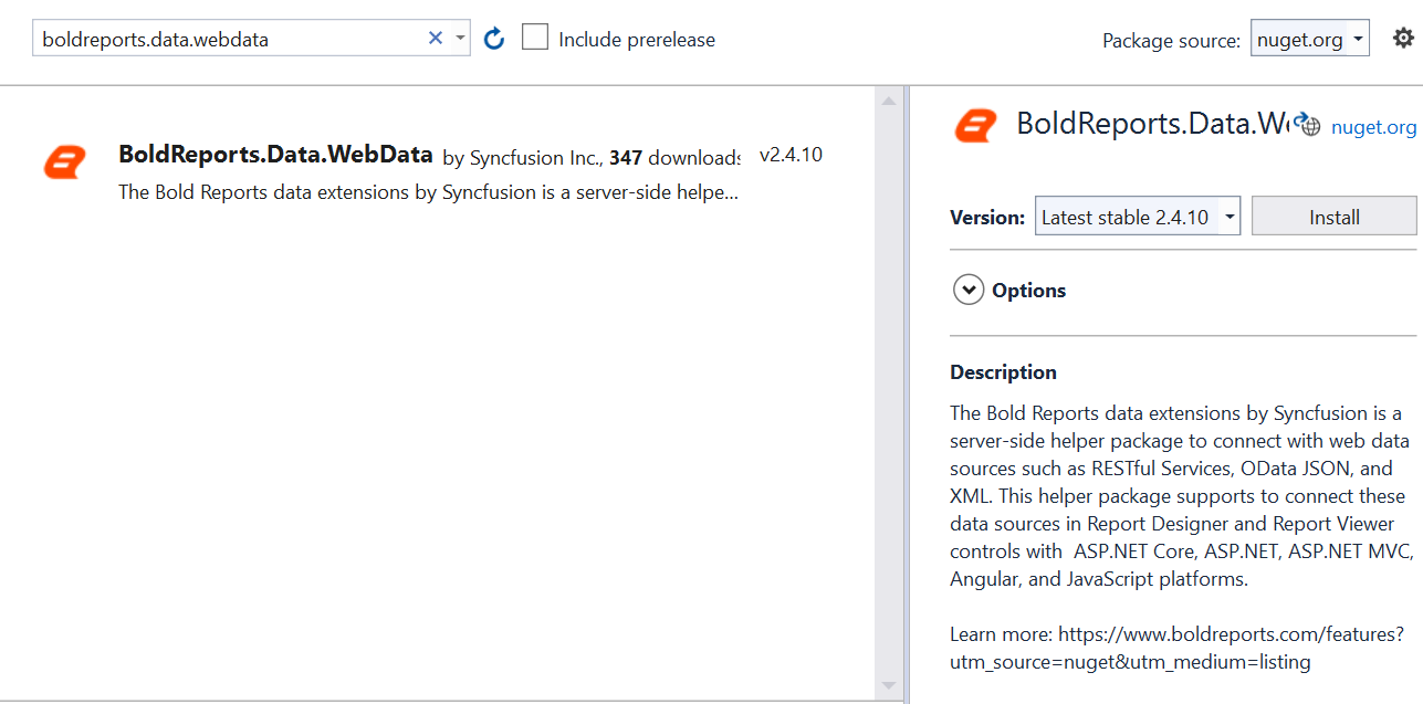 Built in WebAPI