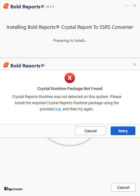 Runtime Validation Error