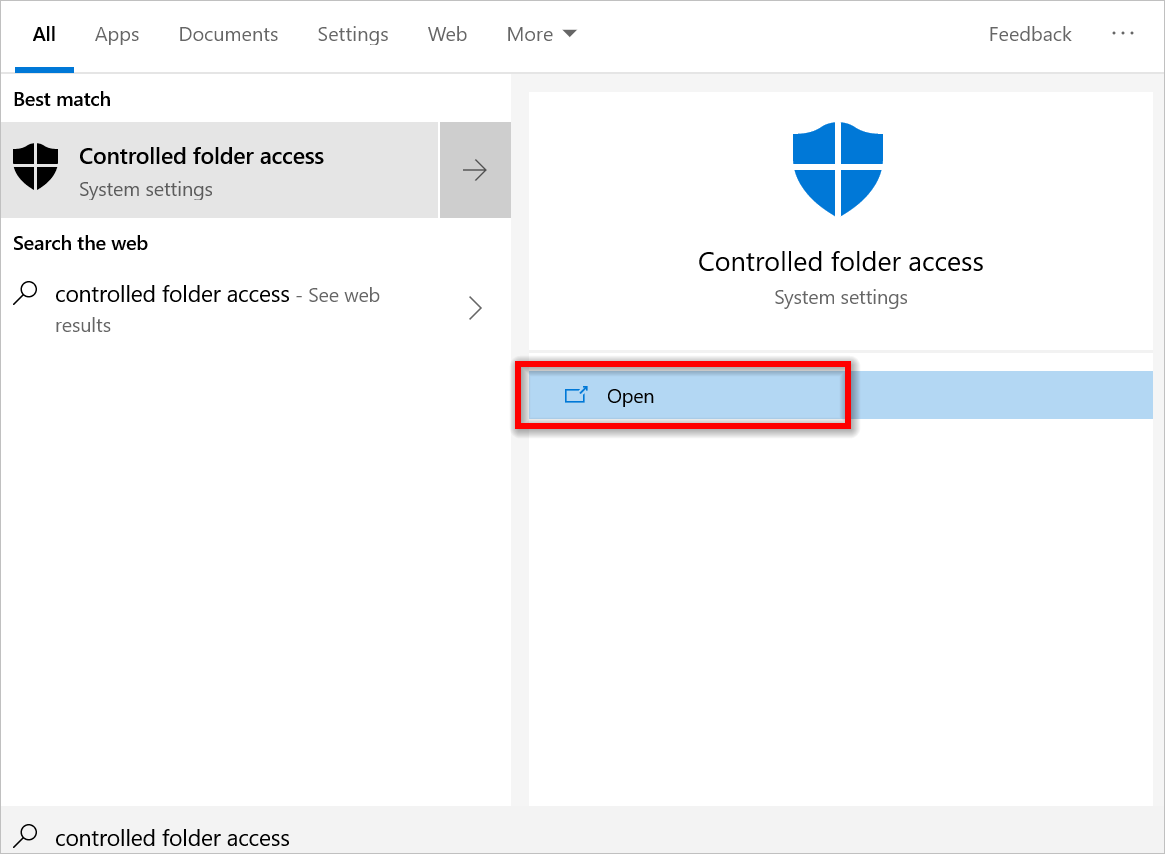 search-controlled-folder