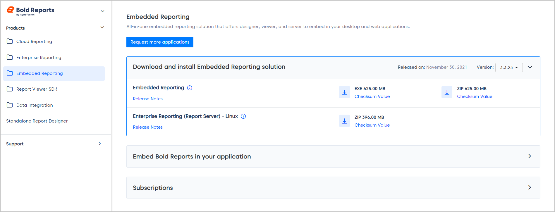 Embedded Reporting Tools Installer Extraction
