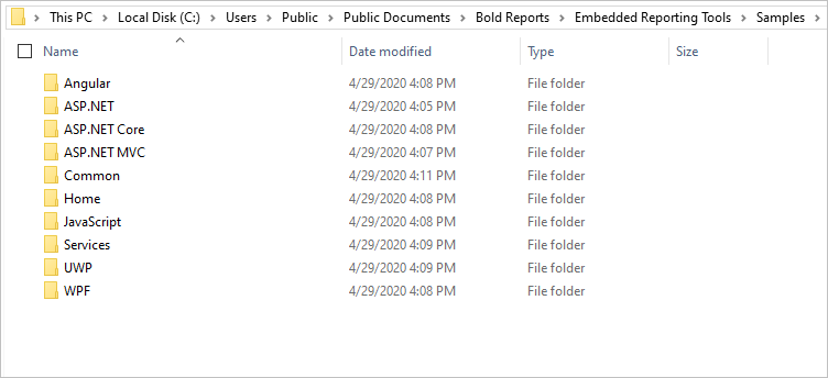 embedded-reporting-tools-samples
