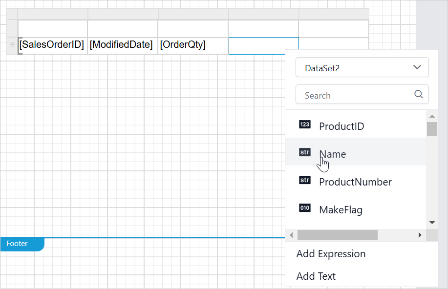 Another dataset fields assign