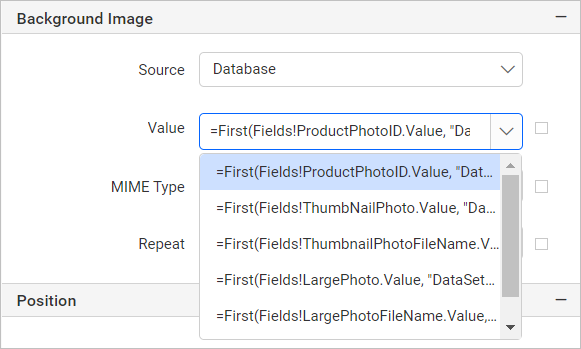 Database value as image