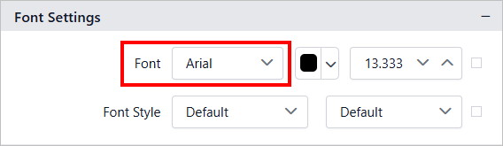 Font family property