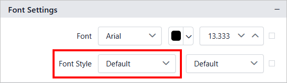 Font styles property