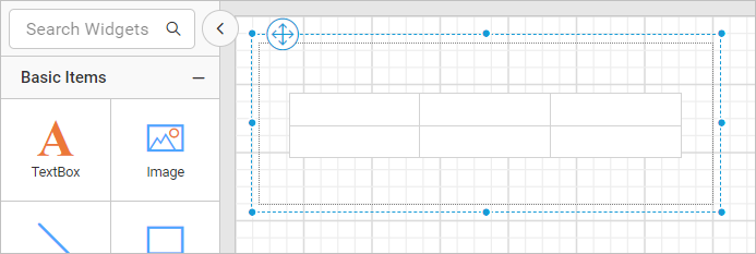 Insert item in rectangle