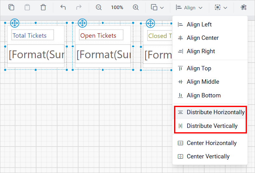 Distribute Report Items