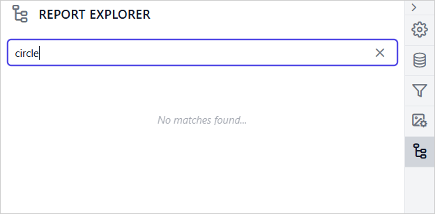 Report explorer search error message