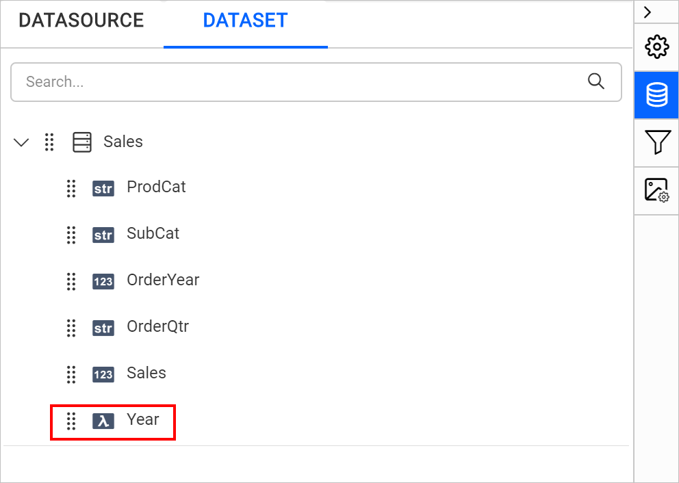 query field name