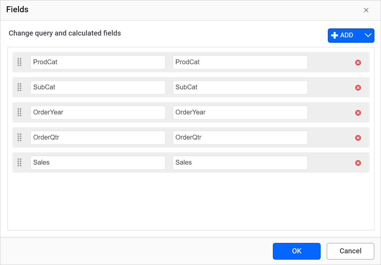 Open field dialog