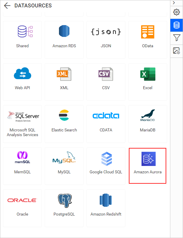 Connection types panel