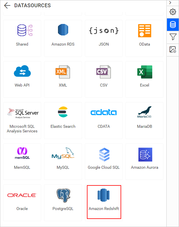 Connection types panel