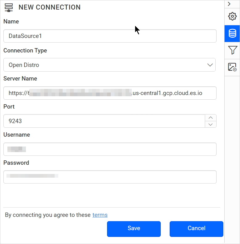 Web datasource properties