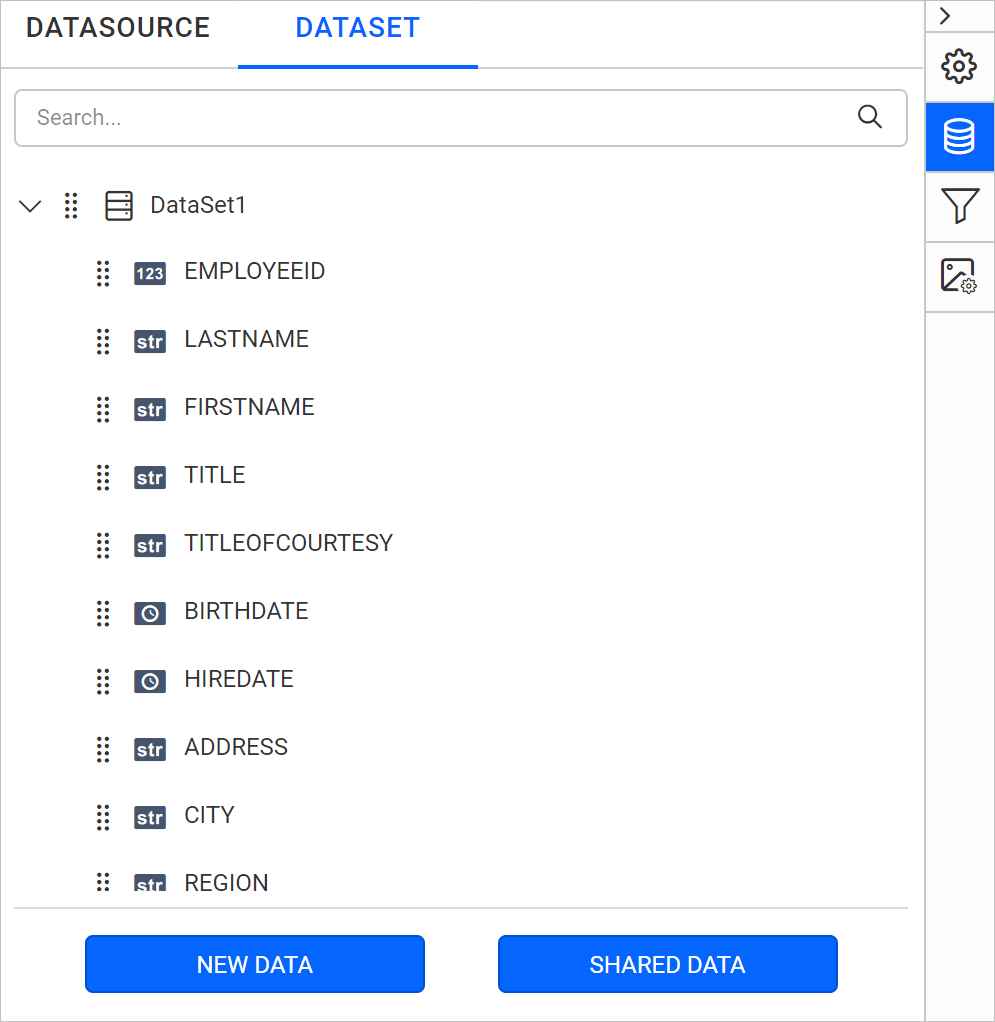 New connection panel