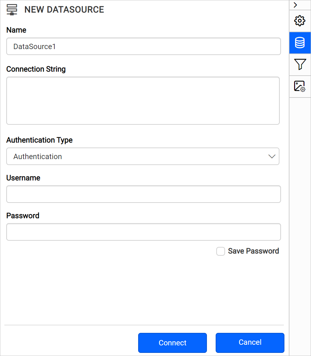 Web datasource properties